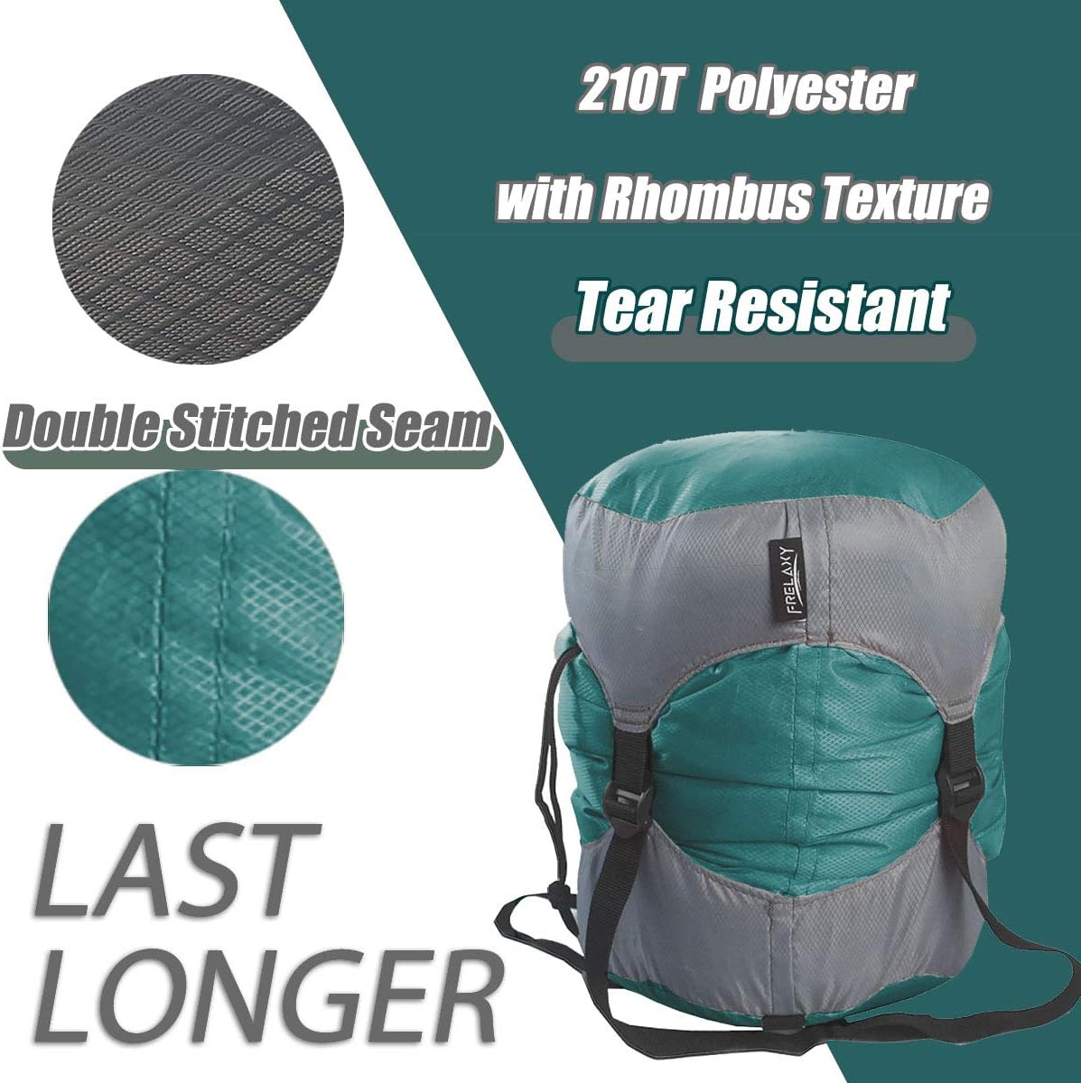 Frelaxy Compression Sack, Ultralight Sleeping Bag Stuff Sack, 40% More Storage! 11L\/18L\/30L\/45L\/52L, Compression Stuff Sack - Space Saving Gear for Camping, Hiking, Backpacking