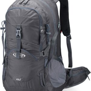G4Free 45L Hiking Travel Backpack Waterproof with Rain Cover, Outdoor Camping Daypack for Men Women