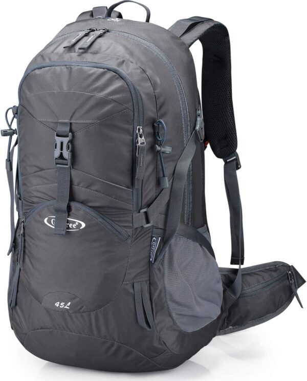 G4Free 45L Hiking Travel Backpack Waterproof with Rain Cover, Outdoor Camping Daypack for Men Women
