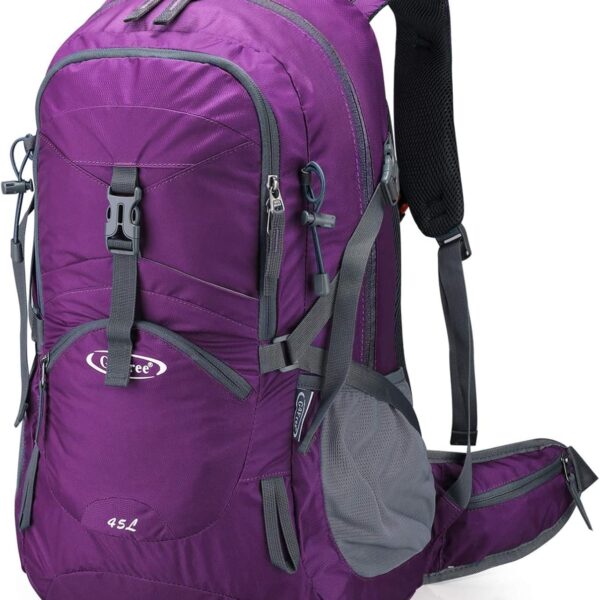 G4Free 45L Hiking Travel Backpack Waterproof with Rain Cover, Outdoor Camping Daypack for Men Women