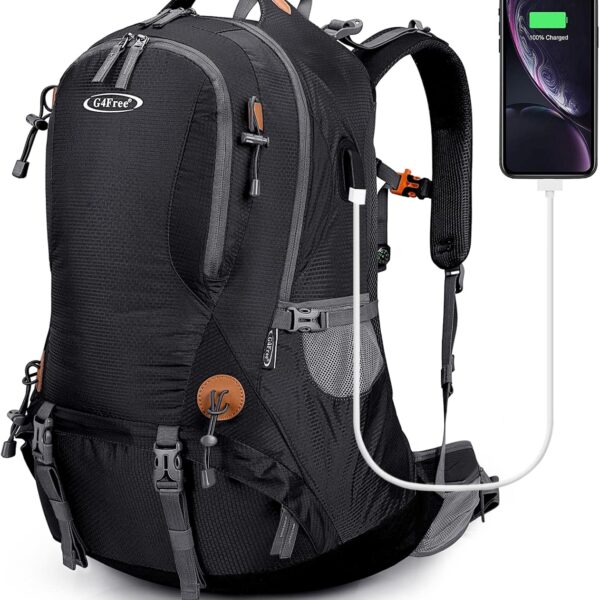 G4Free 50L Hiking Backpack Waterproof Daypack Outdoor Camping Climbing Backpack with Rain Cover for Men Women