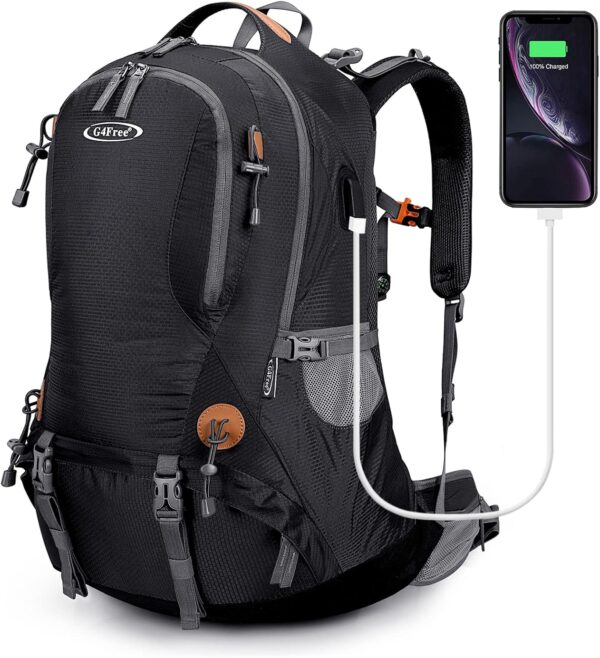 G4Free 50L Hiking Backpack Waterproof Daypack Outdoor Camping Climbing Backpack with Rain Cover for Men Women