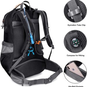 G4Free 50L Hiking Backpack Waterproof Daypack Outdoor Camping Climbing Backpack with Rain Cover for Men Women