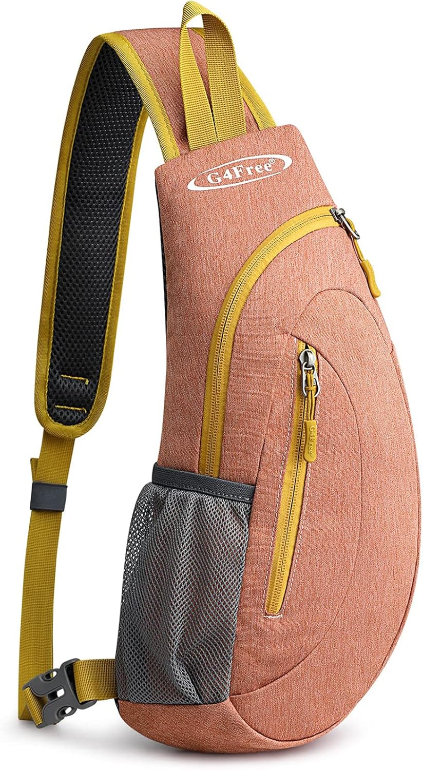 G4Free Unisex Shoulder Backpack, Mini Casual Cross Body Bag Outdoor Sling Backpack Chest Pack Blue for Cycling Hiking Camping Travel(Blue)