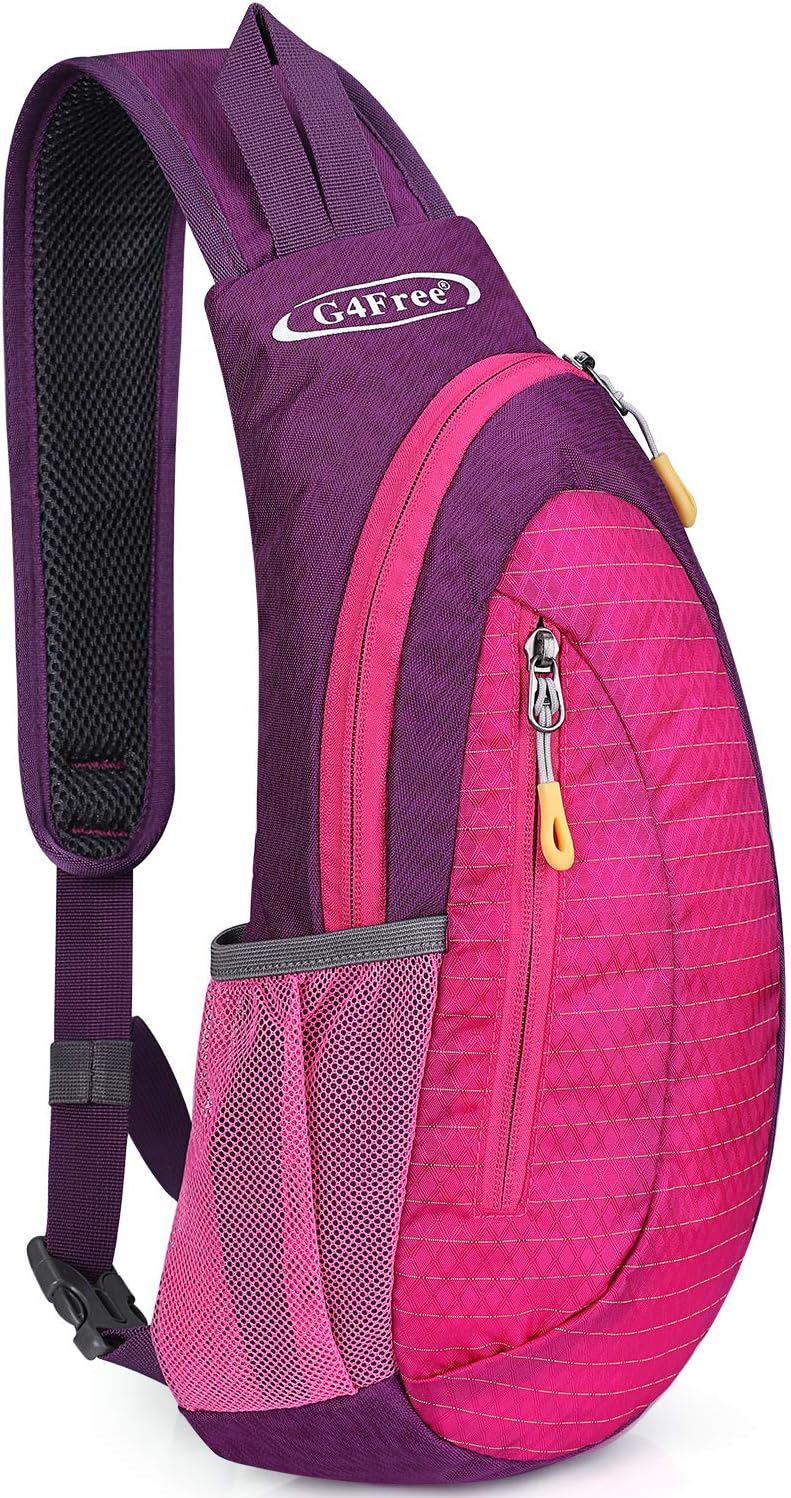 G4Free Unisex Shoulder Backpack, Mini Casual Cross Body Bag Outdoor Sling Backpack Chest Pack Blue for Cycling Hiking Camping Travel(Blue)