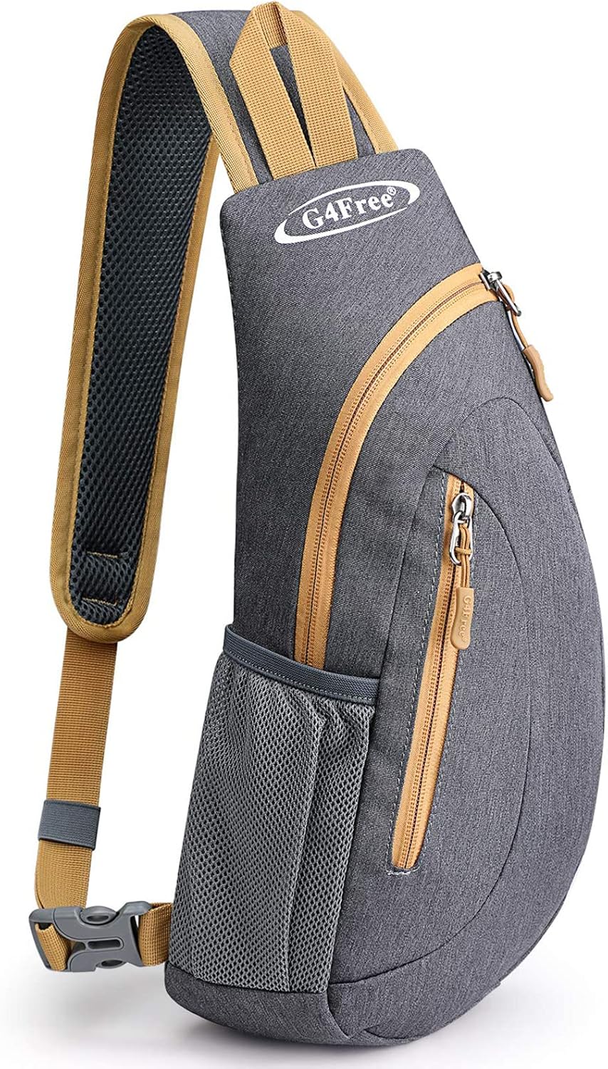 G4Free Unisex Shoulder Backpack, Mini Casual Cross Body Bag Outdoor Sling Backpack Chest Pack Blue for Cycling Hiking Camping Travel(Blue)