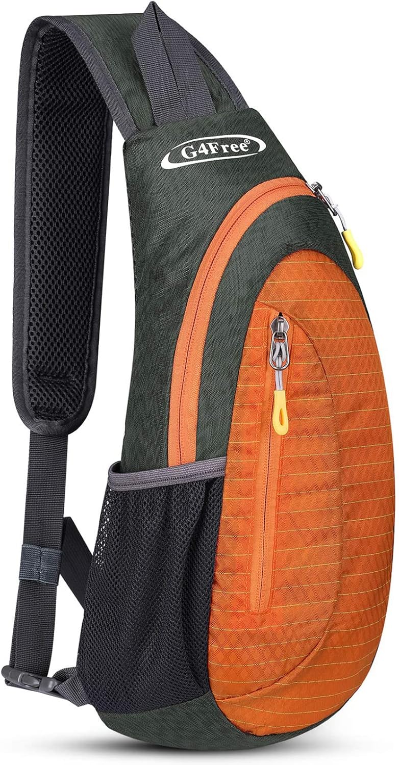 G4Free Unisex Shoulder Backpack, Mini Casual Cross Body Bag Outdoor Sling Backpack Chest Pack Blue for Cycling Hiking Camping Travel(Blue)