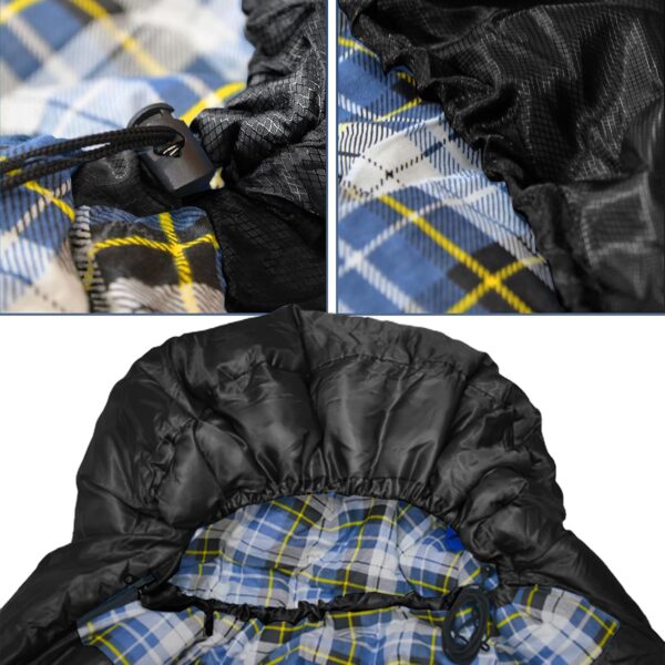 GEERTOP Portable Sleeping Bag Flannel for Adults Big and Tall Lightweight Waterproof Warm 3-4 Season Backpacking Sleeping Bag for Camping Hiking Mountaineering