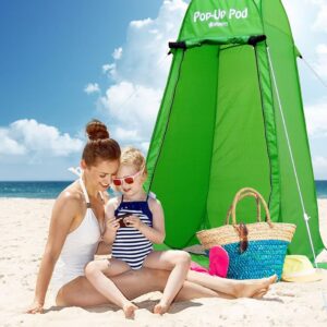 GigaTent Pop Up Pod Changing Room Privacy Tent – Instant Portable Outdoor Shower Tent, Camp Toilet, Rain Shelter for Camping & Beach – Lightweight & Sturdy, Easy Set Up, Foldable - with Carry Bag