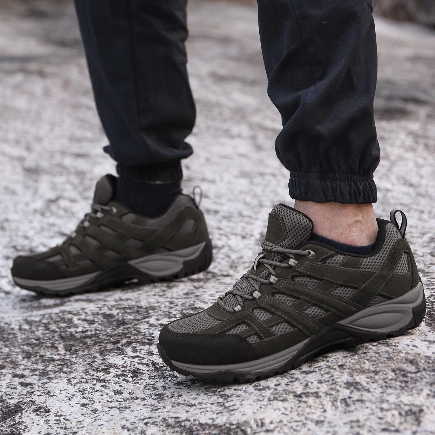 GOLDEN CAMEL Mens Hiking Shoes Lightweight Non-Slip Breathable Outdoor Sneakers for Trailing Trekking Camping Walking