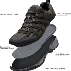 GOLDEN CAMEL Mens Hiking Shoes Lightweight Non-Slip Breathable Outdoor Sneakers for Trailing Trekking Camping Walking