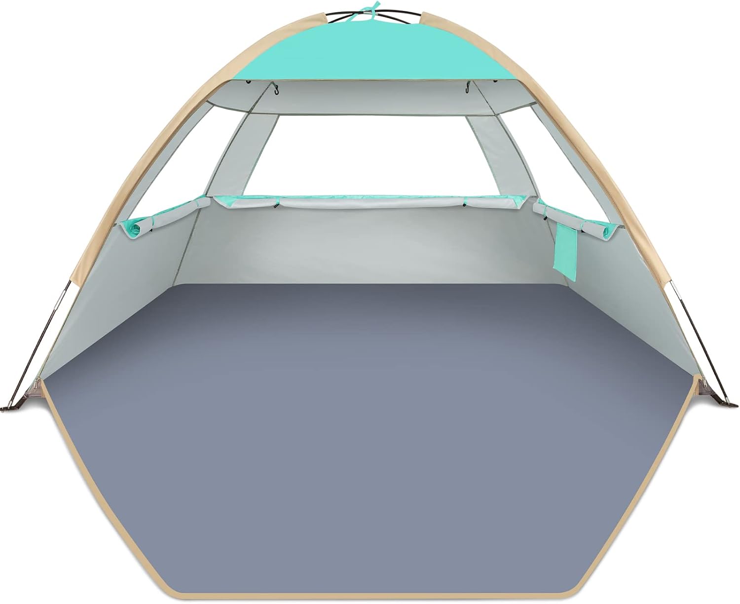 Gorich Beach Tent, Beach Shade Tent for 3\/4-5\/6-7\/8-10 Person with UPF 50+ UV Protection, Portable Beach Tent Sun Shelter Canopy, Lightweight & Easy Setup Cabana Beach Tent