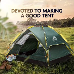 Hewolf Camping Tent Instant Setup - 2\/3\/4\/5 Person Waterproof Lightweight Pop up Dome Tent Easy up Fast Pitch Tent Great for Beach Backpacking Hiking