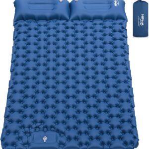 HiiPeak Sleeping Pad for Camping- Ultralight Inflatable Sleeping Mat with Built-in Foot Pump, Upgraded Durable Compact Camping Air Mattress for Camping, Backpacking, Hiking, Tent Trap Traveling
