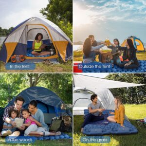 HiiPeak Sleeping Pad for Camping- Ultralight Inflatable Sleeping Mat with Built-in Foot Pump, Upgraded Durable Compact Camping Air Mattress for Camping, Backpacking, Hiking, Tent Trap Traveling