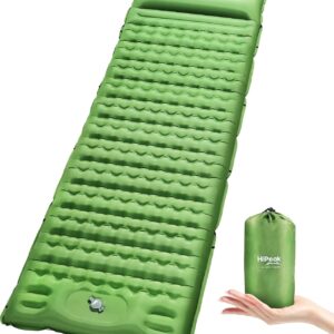 HiiPeak Sleeping Pad for Camping- Ultralight Inflatable Sleeping Mat with Built-in Foot Pump, Upgraded Durable Compact Camping Air Mattress for Camping, Backpacking, Hiking, Tent Trap Traveling