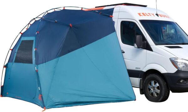 Kelty Backroads Shelter Universal Mounted Car Camping Shelter with Zippered Entry, Sturdy Frame, Protection from Elements, UV, Stuff Duffel Included