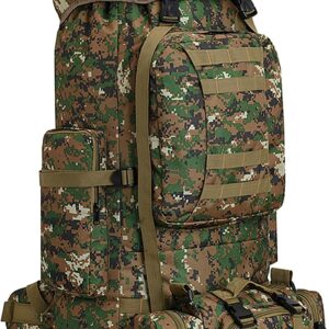 King'sGuard 100L Camping Hiking Backpack Molle Rucksack Military Camping Backpacking Daypack