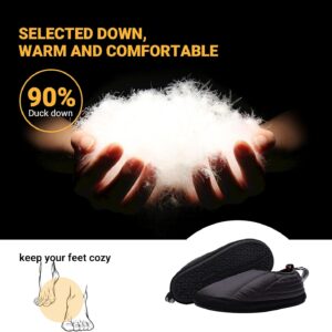 KingCamp Unisex Down Camping Slippers Soft Slippers with Non Slip Rubber Sole & Carry Bag (3 Colors and 4 Sizes)