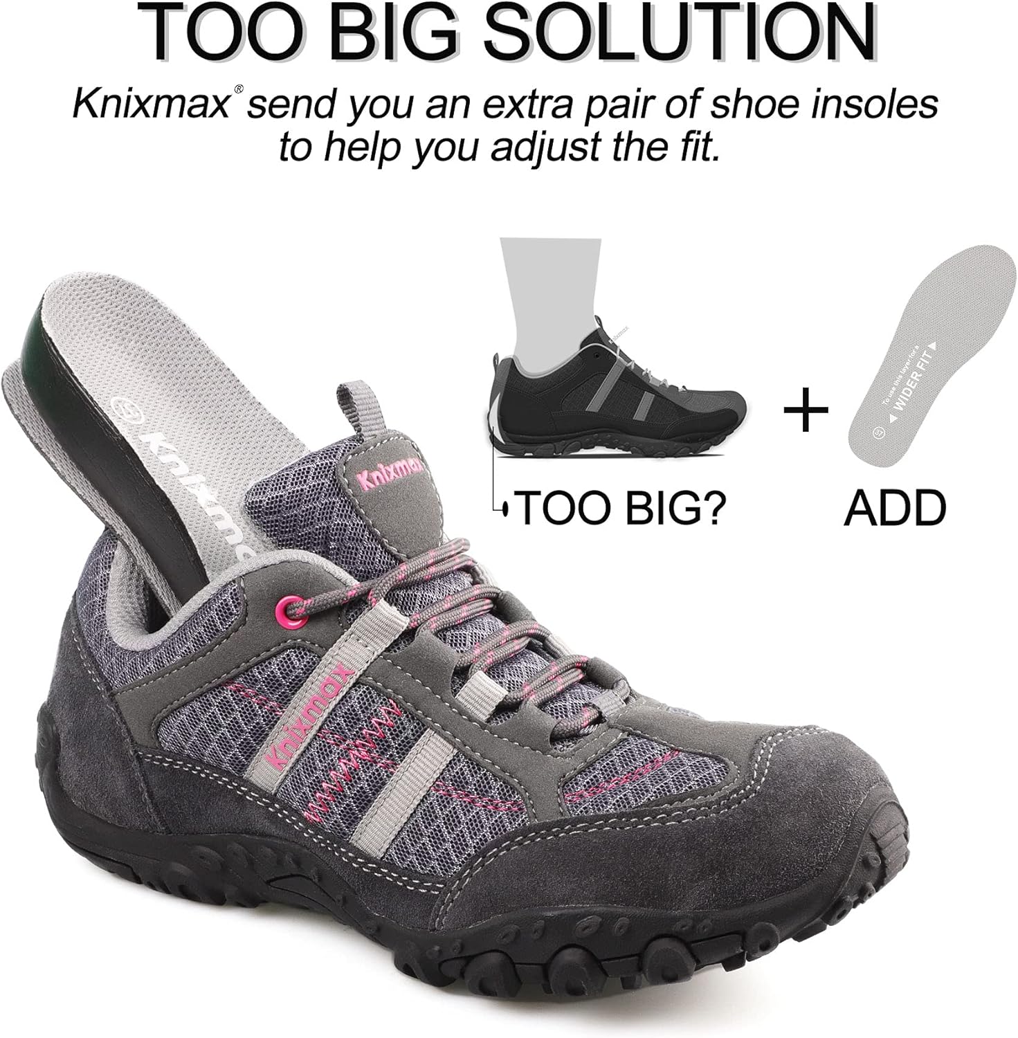 Knixmax Women's Hiking Shoes Lightweight Non-Slip Climbing Trekking Sneakers for Woman Camping Backpacking Shoe Summer Hiker Shoes