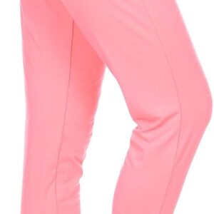 Leggings Depot Women's Printed Solid Activewear Jogger Track Cuff Sweatpants