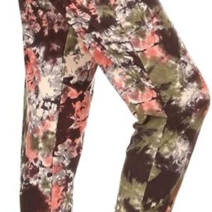 Leggings Depot Women's Printed Solid Activewear Jogger Track Cuff Sweatpants