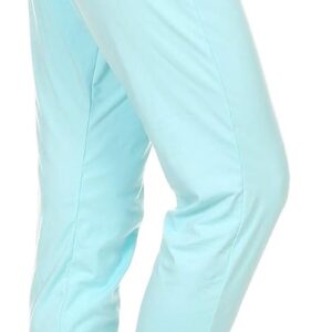 Leggings Depot Women's Printed Solid Activewear Jogger Track Cuff Sweatpants