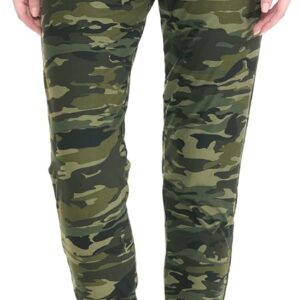 Leggings Depot Women's Printed Solid Activewear Jogger Track Cuff Sweatpants