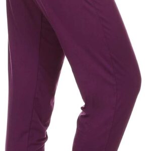 Leggings Depot Women's Printed Solid Activewear Jogger Track Cuff Sweatpants