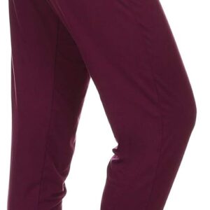 Leggings Depot Women's Printed Solid Activewear Jogger Track Cuff Sweatpants