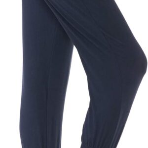Leggings Depot Women's Printed Solid Activewear Jogger Track Cuff Sweatpants