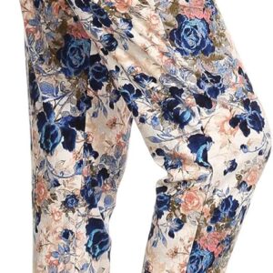 Leggings Depot Women's Printed Solid Activewear Jogger Track Cuff Sweatpants