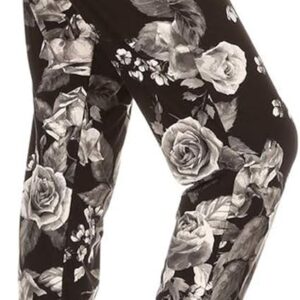 Leggings Depot Women's Printed Solid Activewear Jogger Track Cuff Sweatpants