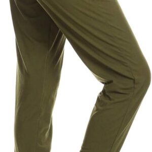 Leggings Depot Women's Printed Solid Activewear Jogger Track Cuff Sweatpants