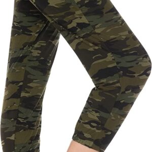 Leggings Depot Women's Printed Solid Activewear Jogger Track Cuff Sweatpants