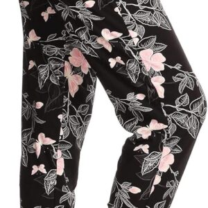 Leggings Depot Women's Printed Solid Activewear Jogger Track Cuff Sweatpants