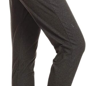 Leggings Depot Women's Printed Solid Activewear Jogger Track Cuff Sweatpants