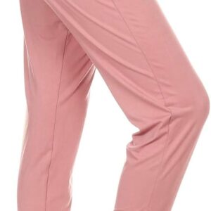 Leggings Depot Women's Printed Solid Activewear Jogger Track Cuff Sweatpants