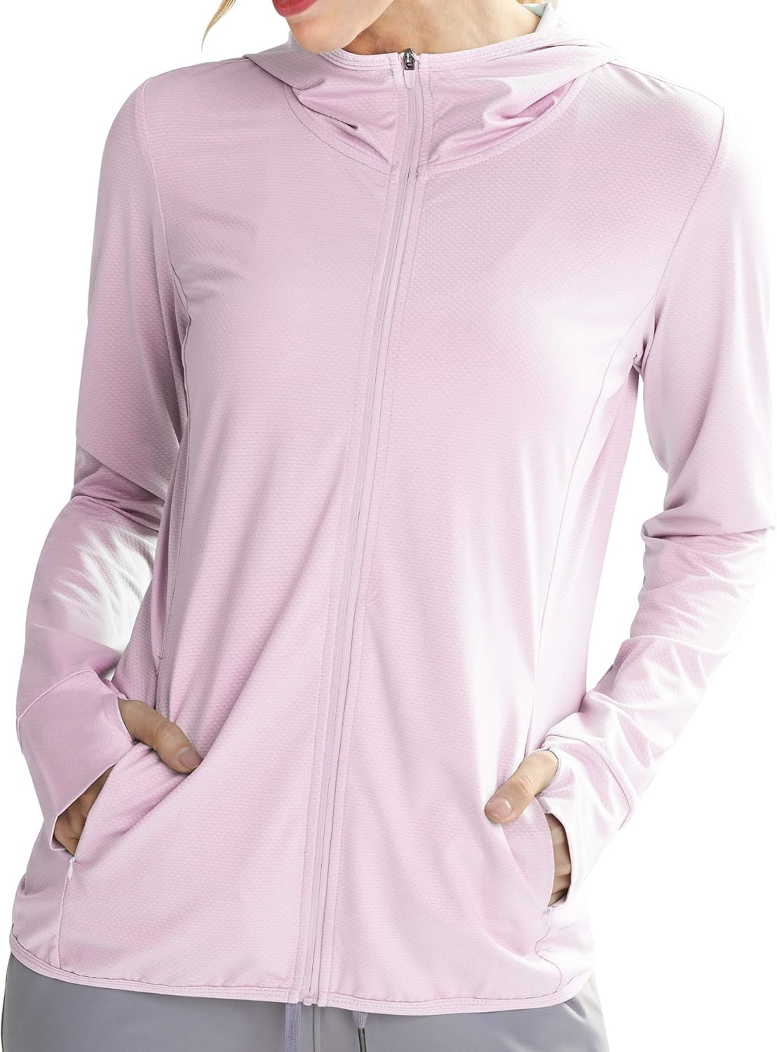 Libin Women's Full Zip UPF 50+ Sun Protection Hoodie Jacket Long Sleeve Sun Shirt Hiking Outdoor Performance with Pockets