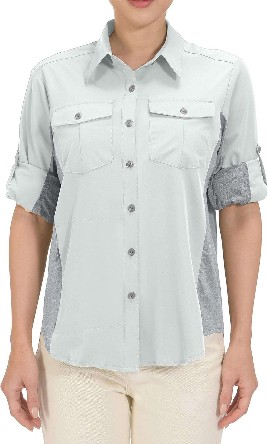 Little Donkey Andy Women's Stretch Quick Dry UPF50+ Long Sleeve Shirt for Hiking, Travel, Camping