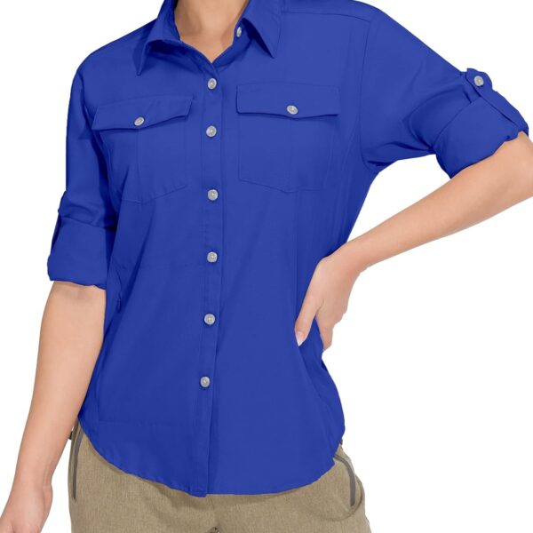Little Donkey Andy Women's Stretch Quick Dry UPF50+ Long Sleeve Shirt for Hiking, Travel, Camping