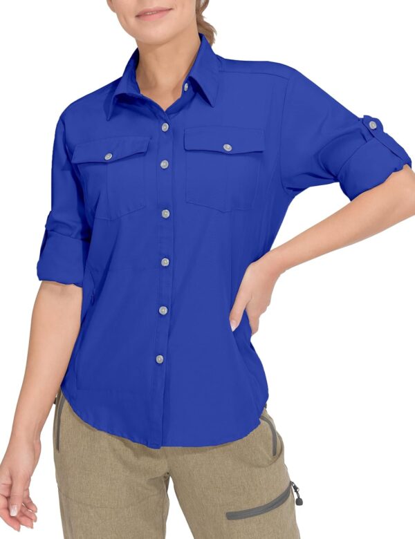 Little Donkey Andy Women's Stretch Quick Dry UPF50+ Long Sleeve Shirt for Hiking, Travel, Camping