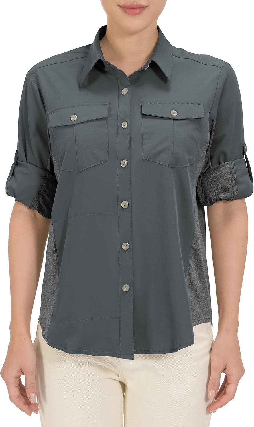 Little Donkey Andy Women's Stretch Quick Dry UPF50+ Long Sleeve Shirt for Hiking, Travel, Camping