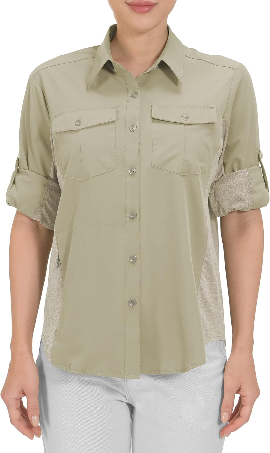 Little Donkey Andy Women's Stretch Quick Dry UPF50+ Long Sleeve Shirt for Hiking, Travel, Camping