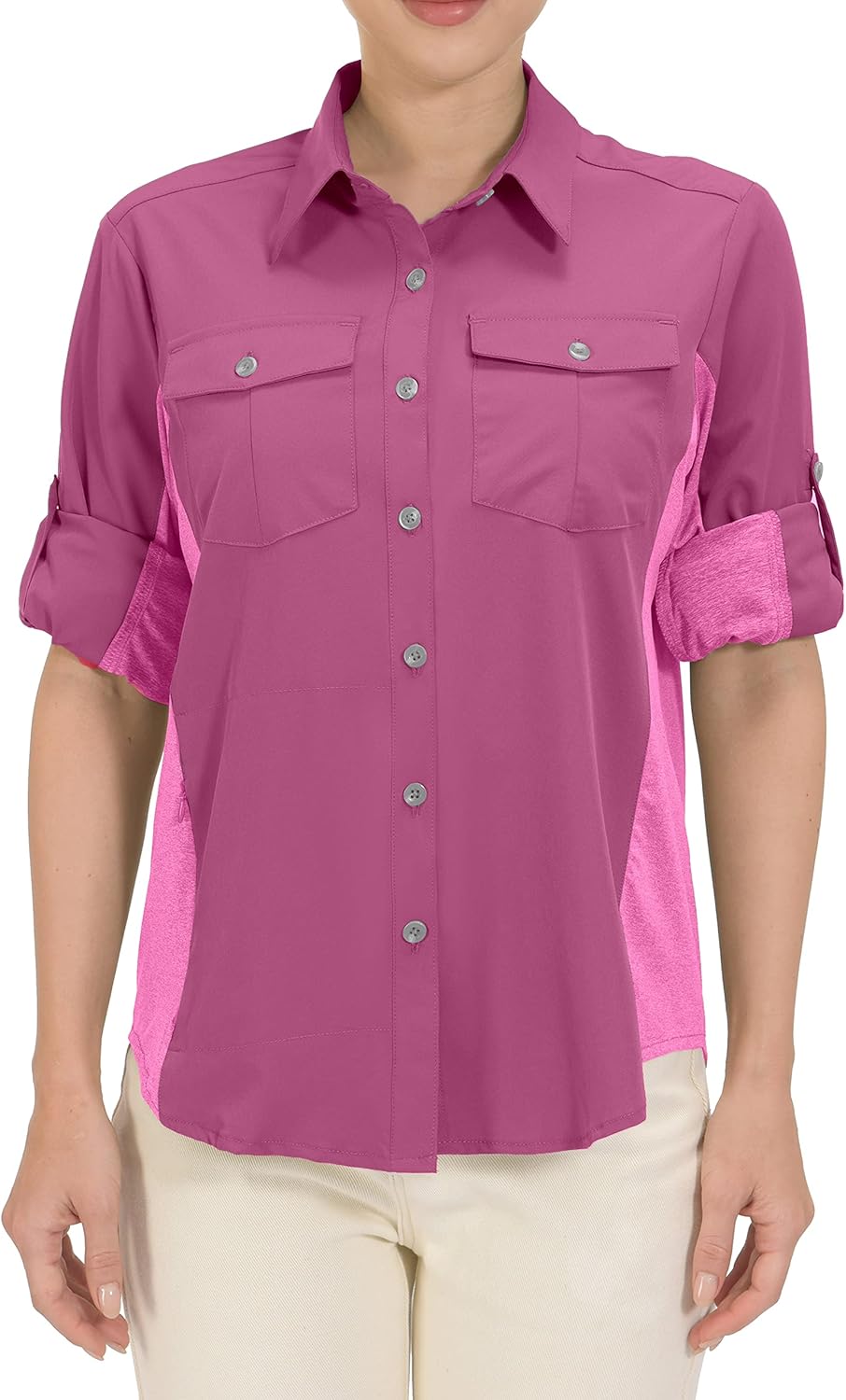 Little Donkey Andy Women's Stretch Quick Dry UPF50+ Long Sleeve Shirt for Hiking, Travel, Camping