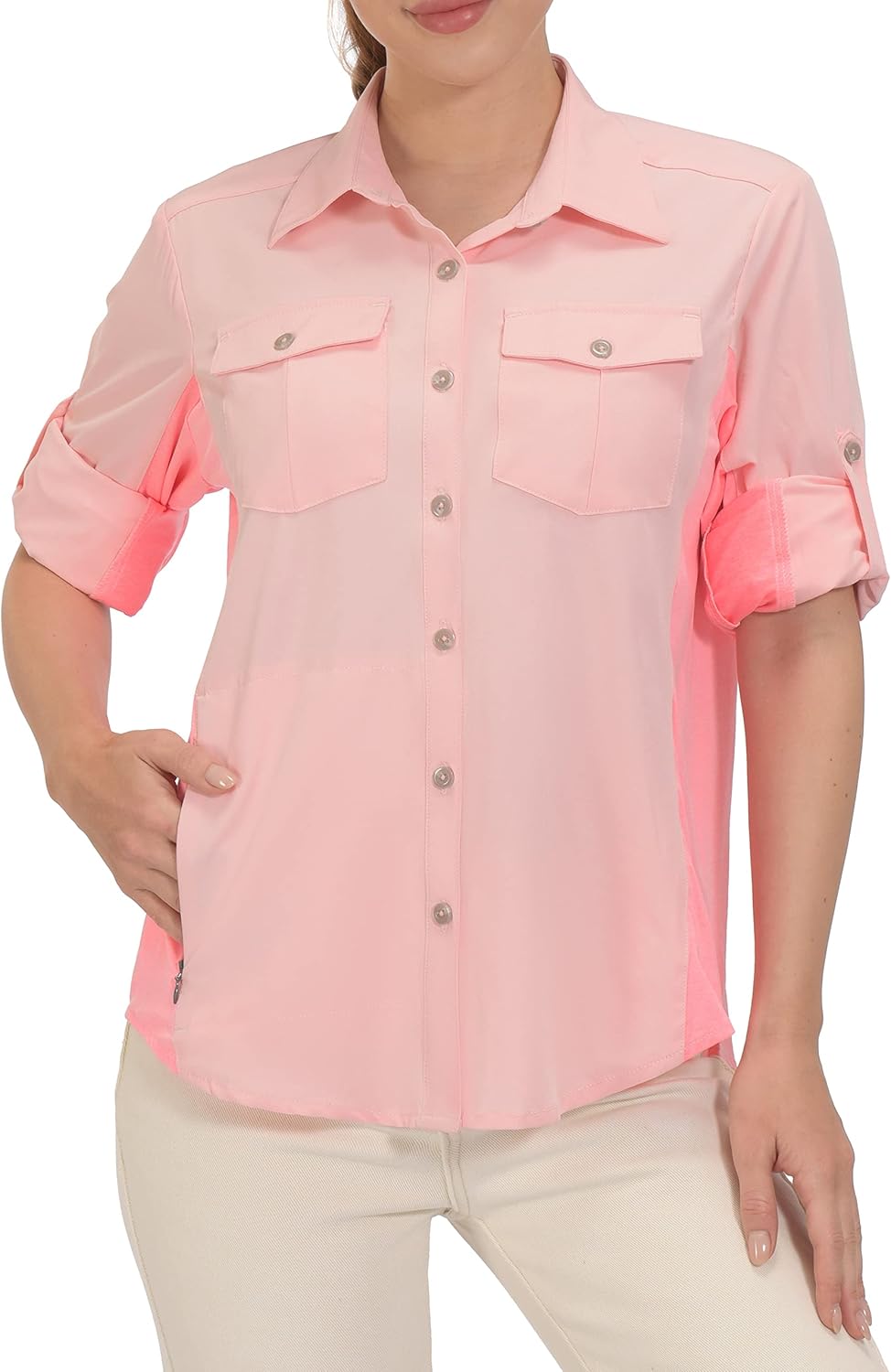 Little Donkey Andy Women's Stretch Quick Dry UPF50+ Long Sleeve Shirt for Hiking, Travel, Camping