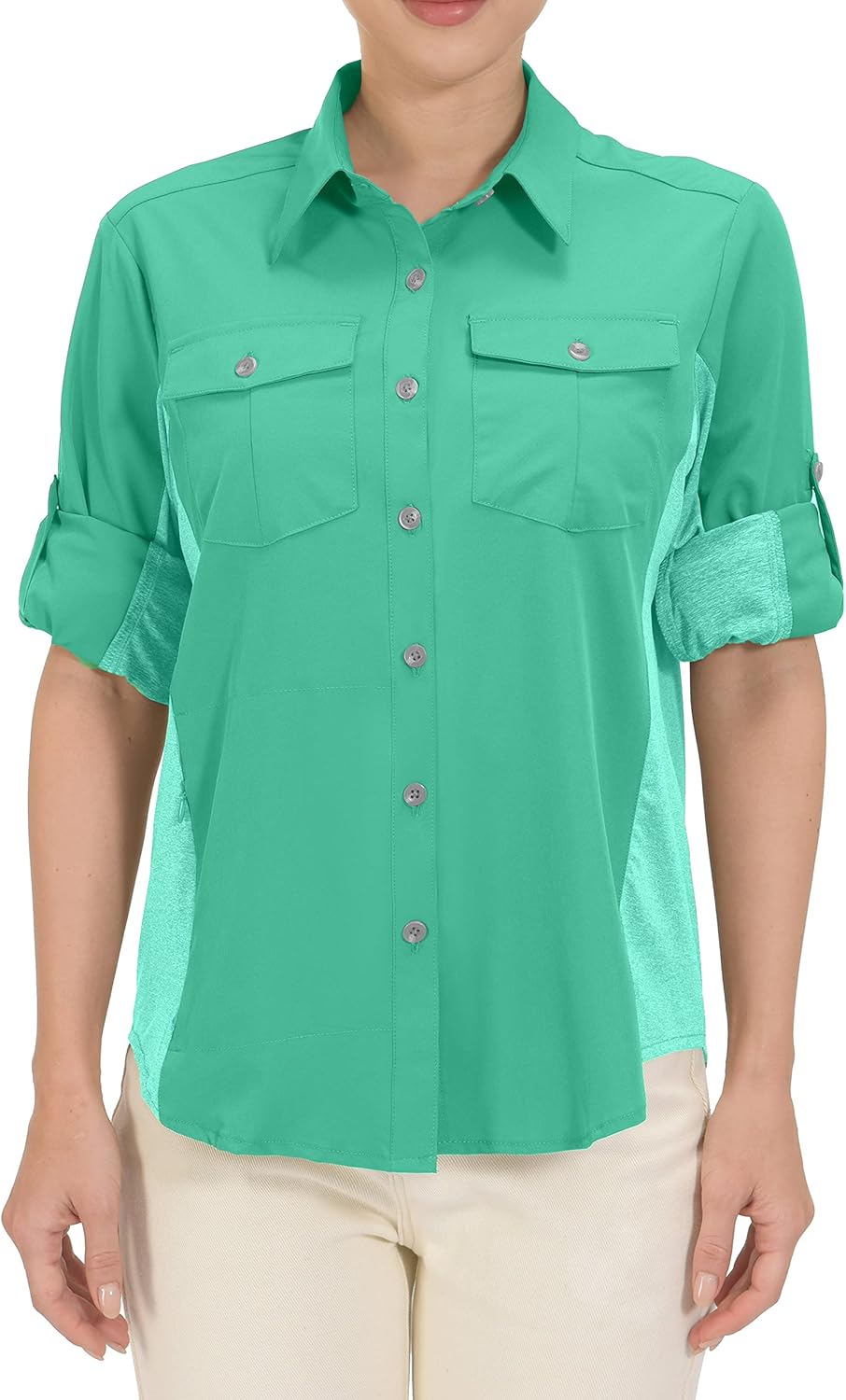 Little Donkey Andy Women's Stretch Quick Dry UPF50+ Long Sleeve Shirt for Hiking, Travel, Camping