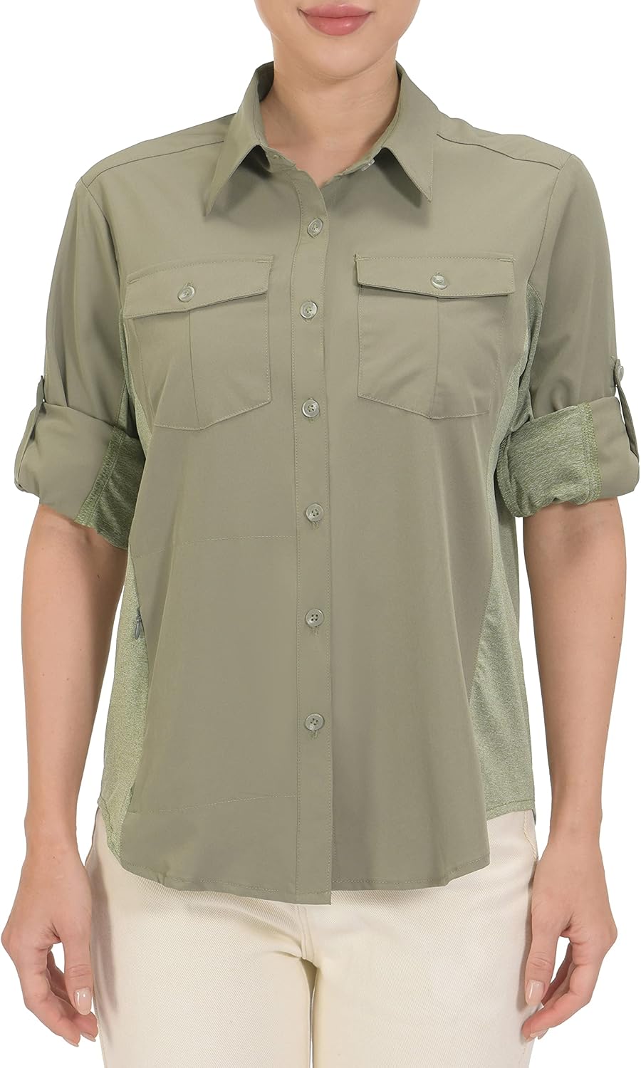 Little Donkey Andy Women's Stretch Quick Dry UPF50+ Long Sleeve Shirt for Hiking, Travel, Camping