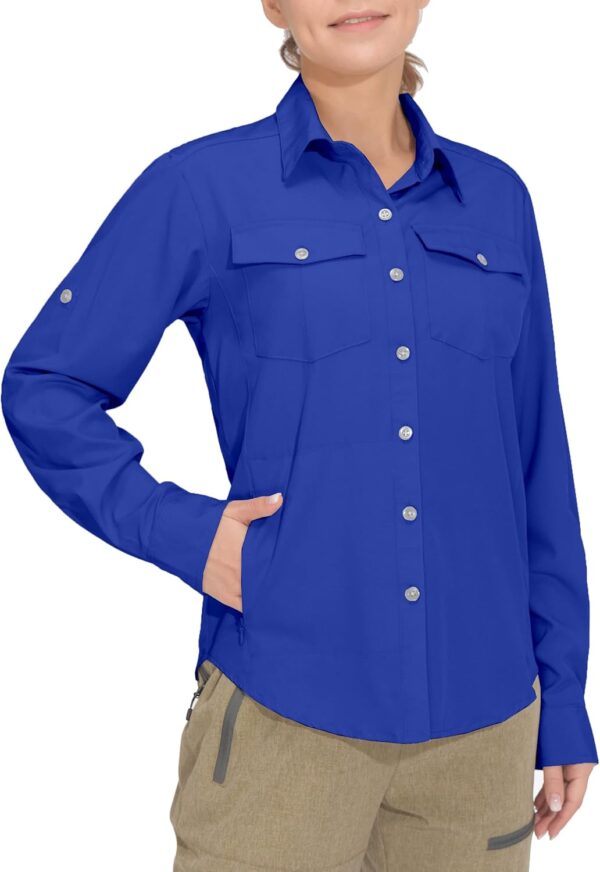 Little Donkey Andy Women's Stretch Quick Dry UPF50+ Long Sleeve Shirt for Hiking, Travel, Camping