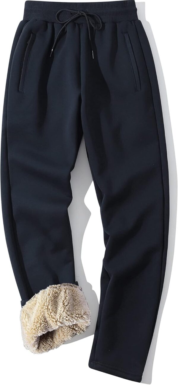 MACHLAB Women's Winter Warm Track Pants Thermal Fleece Jogger Pants Sherpa Lined Athletic Sweatpants